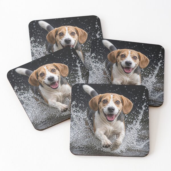 Item preview, Smiling Beagle Splashing in Water designed and sold by Wags & Tails.