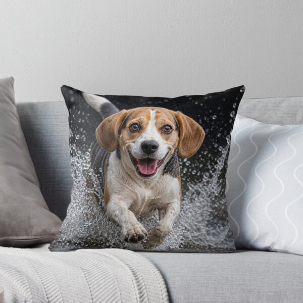 Item preview, Smiling Beagle Splashing in Water designed and sold by Wags & Tails.