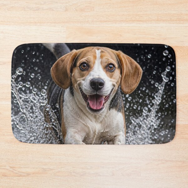 Item preview, Smiling Beagle Splashing in Water designed and sold by Wags & Tails.