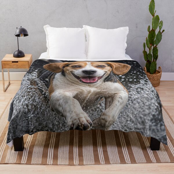 Item preview, Smiling Beagle Splashing in Water designed and sold by Wags & Tails.