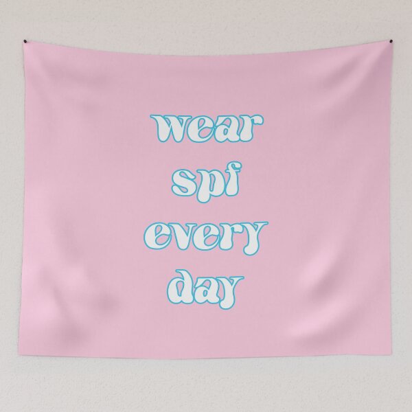 Item preview, Wear SPF Every Day - cyan outline designed and sold by titanic415.