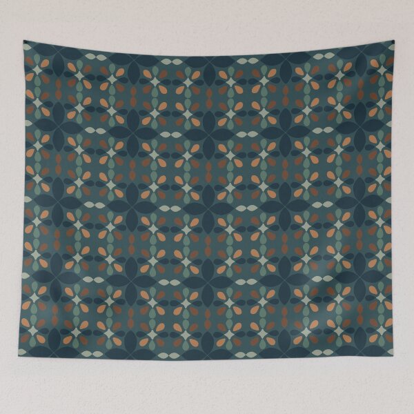 Item preview, Blue floral pattern designed and sold by Ana Gorozpe.