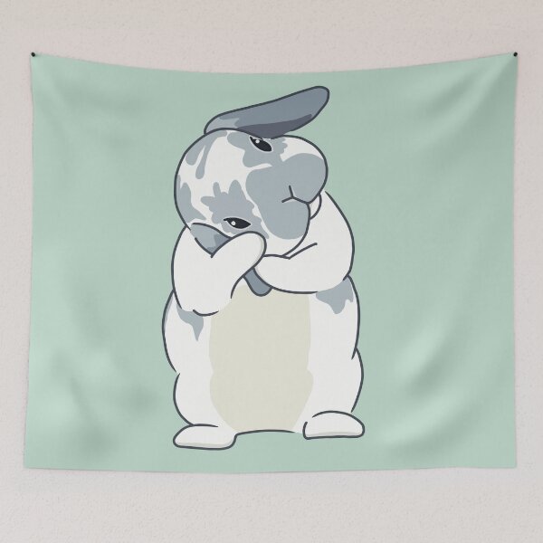 Item preview, Washing Face Holland Lop Bunny Broken Grey designed and sold by tayaan.