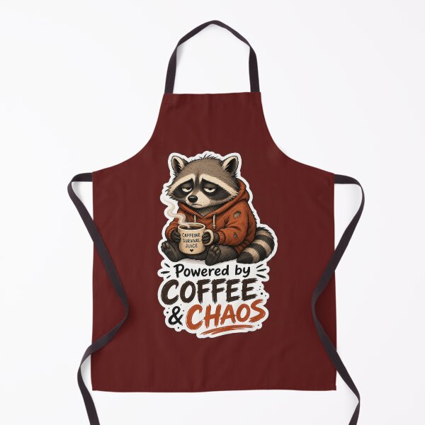 Item preview, Powered By Coffee And Chaos Jimothy Raccoon Meme designed and sold by GraphixKing999.