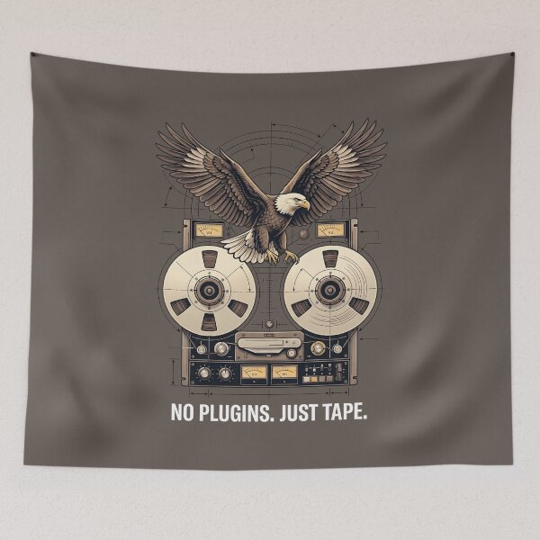 Item preview, Reel To Reel Eagle Art - Music Producer Vintage Studio Gear designed and sold by SplashTastic.