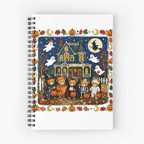 Item preview, Retro Vintage 90s Ghosts Trick-or-Treat Bears Haunted House T-Shirt designed and sold by dDariaallofthat.