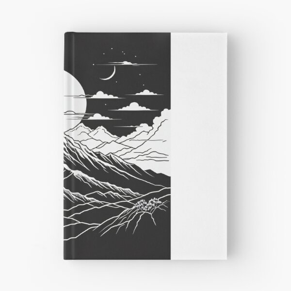 Item preview, Continuous Line Mountain Range with Sun Ukiyo-e Woodblock Style – Minimalist nature gift designed and sold by michallechowicz.