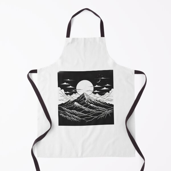 Item preview, Continuous Line Mountain Range with Sun Ukiyo-e Woodblock Style – Minimalist nature gift designed and sold by michallechowicz.