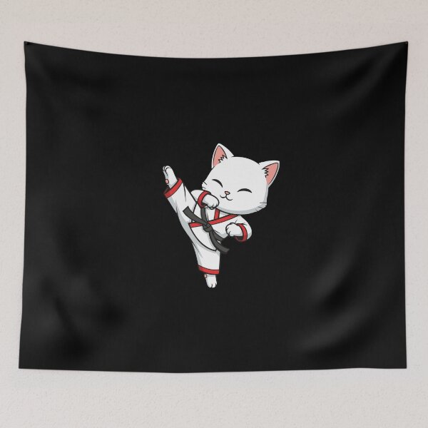 Item preview, Martial Arts Cat Black Belt Karate Kick designed and sold by PopStars1993.