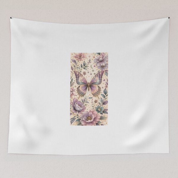 Item preview, Butterfly Floral Phone Case | Lavender Pink Botanical Phone Cover | Vintage Cottagecore Case | Elegant Floral Butterfly Case designed and sold by DREAM STROKES.