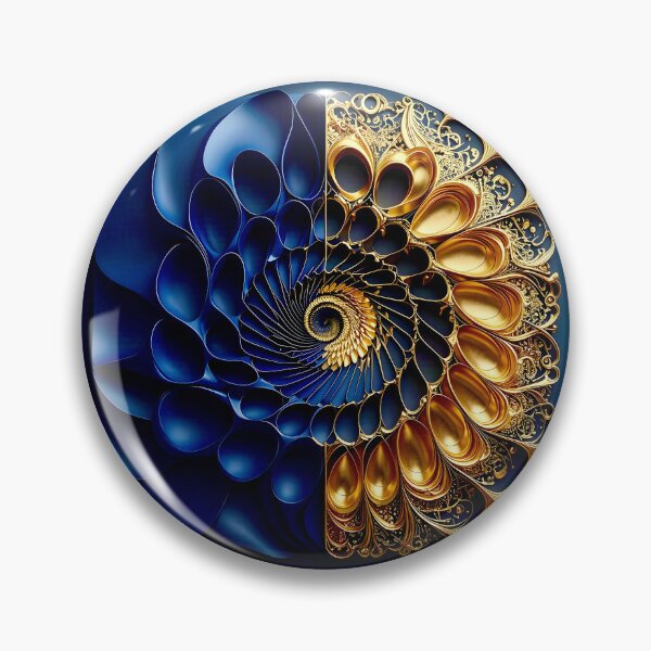 Item preview, Intricate Duality of Royal Navy Velvet and Gold Filigree designed and sold by Vicky Brago-Mitchell®.
