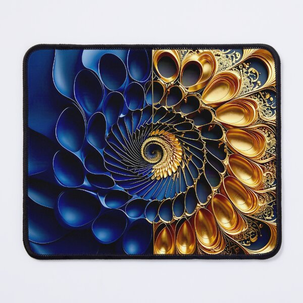 Item preview, Intricate Duality of Royal Navy Velvet and Gold Filigree designed and sold by Vicky Brago-Mitchell®.