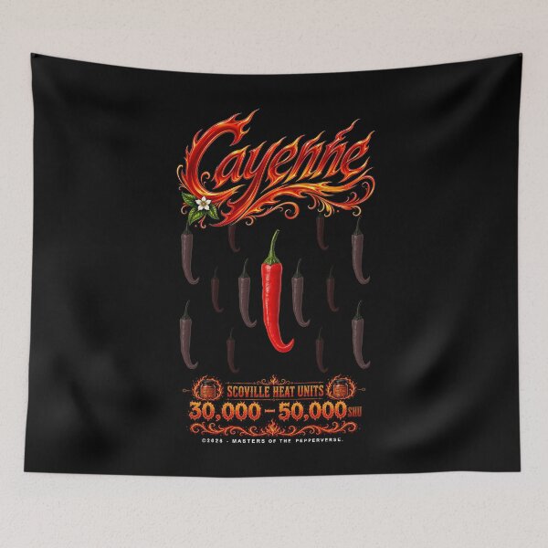 Item preview, Cayenne: Pepper & Scoville Heat Units designed and sold by Jessie Slamwhorella.