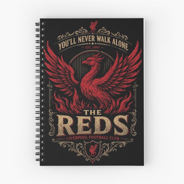 Item preview, Vintage Liverpool Phoenix – The Reds – You'll Never Walk Alone Gothic Football Art designed and sold by WildTrace.