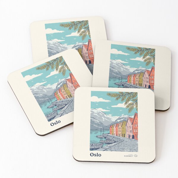 Item preview, Oslo Vintage Retro Norway Travel designed and sold by RareDeerArt.