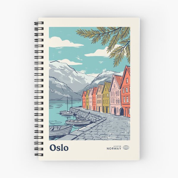 Artikelvorschau, Oslo Vintage Retro Norwegen Reise entworfen und verkauft von RareDeerArt.