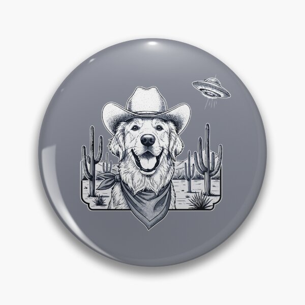 Item preview, Golden Retriever Cowboy UFO Desert Dog Lover designed and sold by SofiBlair.