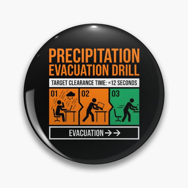 Item preview, Precipitation Evacuation Drill - Desk Worker Rain Humor designed and sold by SplashTastic.