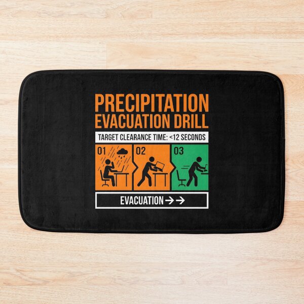 Item preview, Precipitation Evacuation Drill - Desk Worker Rain Humor designed and sold by SplashTastic.
