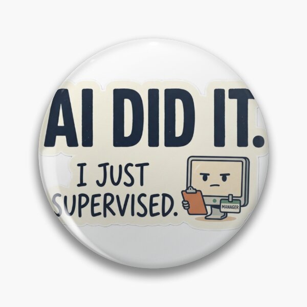 Item preview, AI Did It, I Just Supervised – Funny AI Programmer Sticker designed and sold by CtrlZHumor.