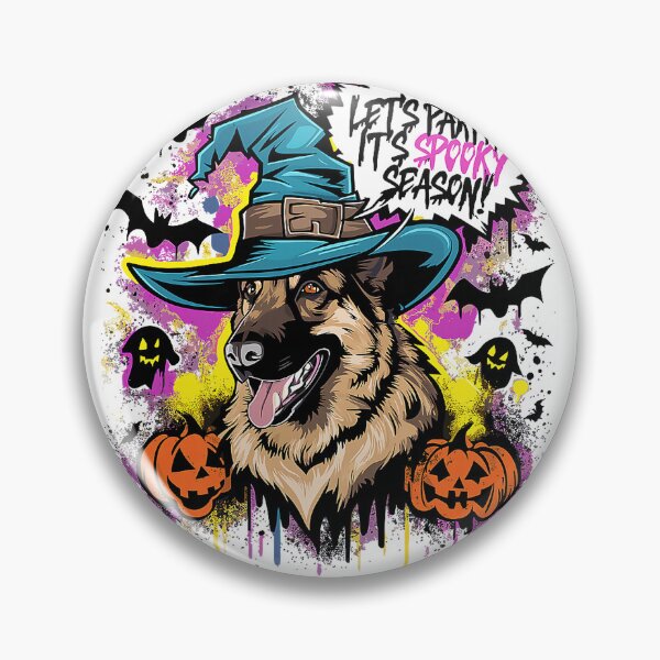Item preview, Lets Party Its Spooky Season Halloween German Shepard Premium Tri-blend T-Shirt designed and sold by PrintWaveMagic.