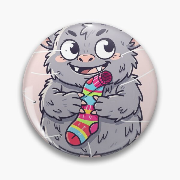Item preview, Lesser Sock Gremlin Cryptid Field Guide Cartoon designed and sold by PictorialWhimsy.