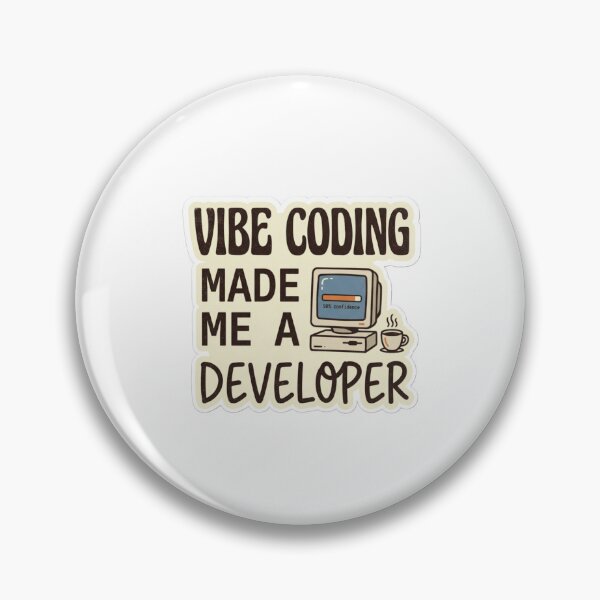 Item preview, Vibe Coding Made Me a Developer – Funny Programmer Sticker designed and sold by CtrlZHumor.