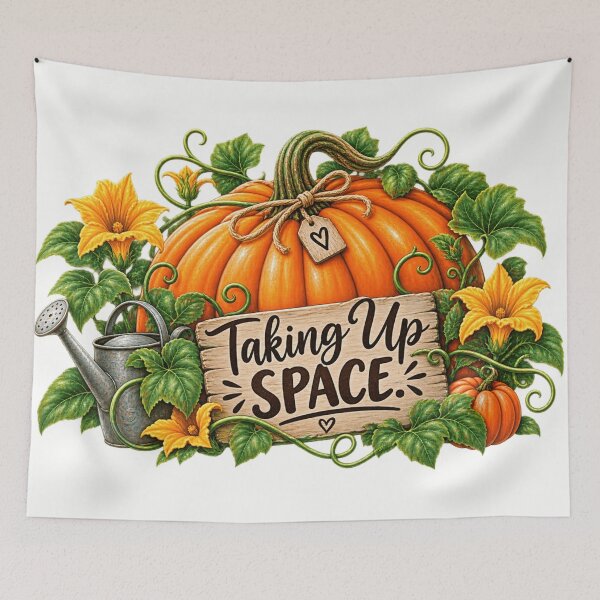 Item preview, Pumpkin Taking Up Space  designed and sold by Julie Leisure Gardening.