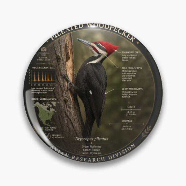 Item preview, Pileated Woodpecker – North American Forest Giant designed and sold by The Digital Compass.