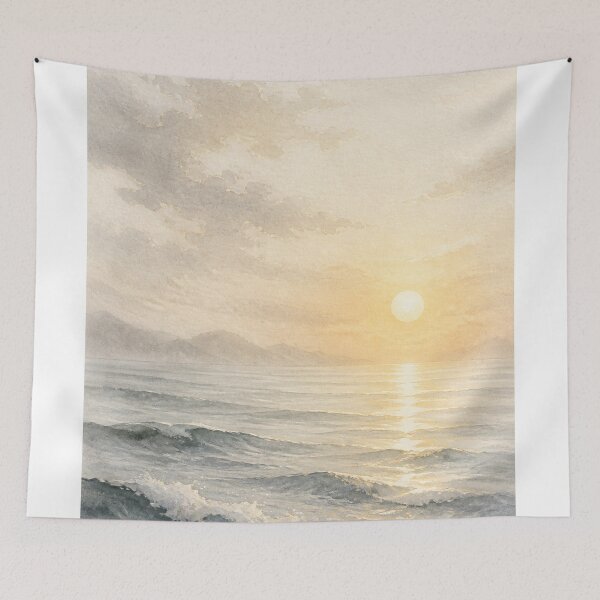 Item preview, Ocean Wave Wall Art Poster | Waves and Morning Light, Japandi Coastal Zen Decor designed and sold by LuminaKage.