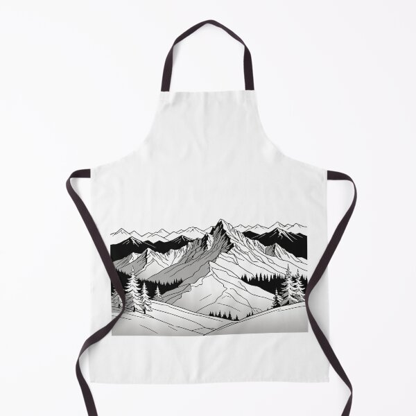 Item preview, Continuous Line Mountain Range with Sun Winter Holiday Style – Minimalist nature gift designed and sold by michallechowicz.