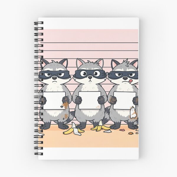 Item preview, Raccoon Thief Mugshot Lineup Cartoon designed and sold by PictorialWhimsy.