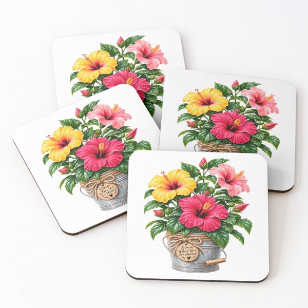 Item preview, Hibiscus Bucket Bouquet designed and sold by Julie Leisure Gardening.
