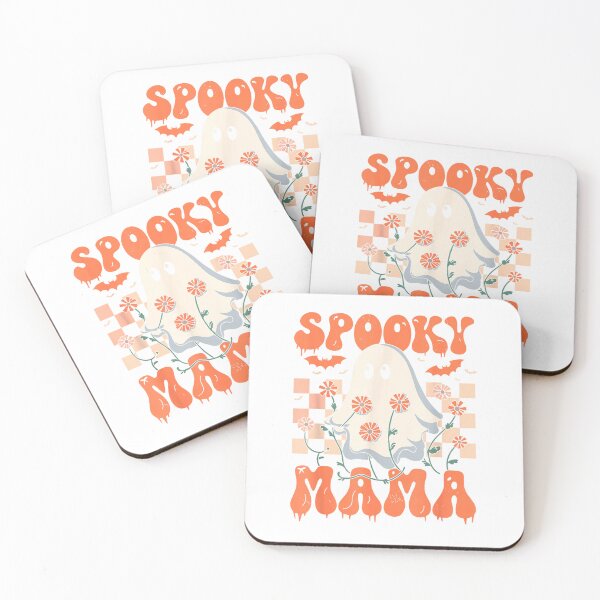 Item preview, Spooky Mama Groovy Vintage Ghost Halloween Spooky Mom Mother T-Shirt designed and sold by gidget-gadget.