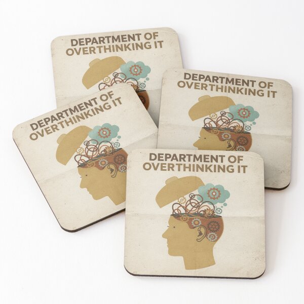 Item preview, Department of Overthinking It Retro Poster designed and sold by PictorialWhimsy.