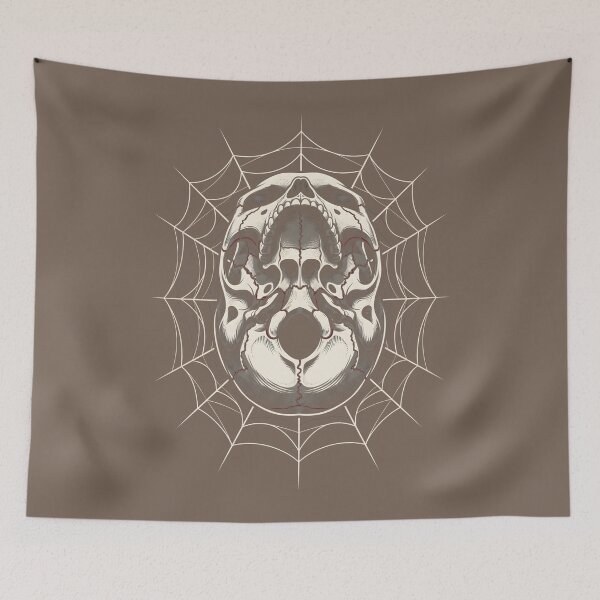 Item preview, Anatomical Skull Spider Web - Gothic Skeleton Dark Art designed and sold by SplashTastic.