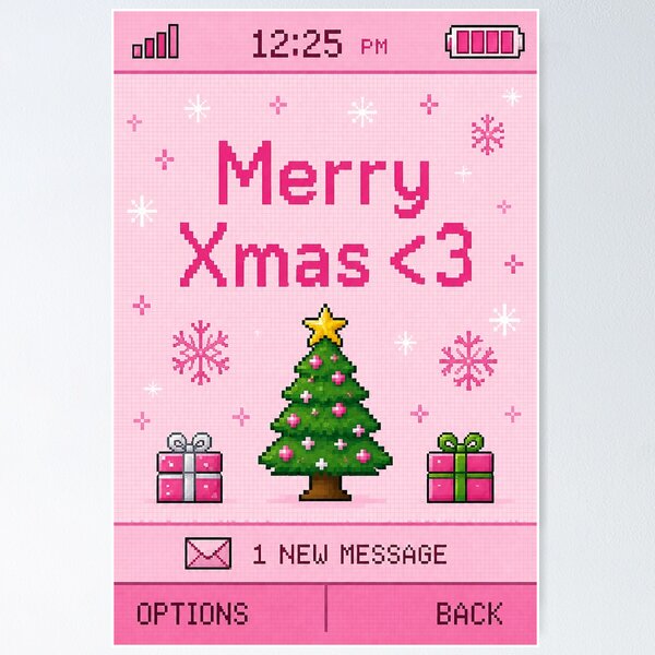 Item preview, Y2K Christmas Text Message Flip Phone designed and sold by Planthem.