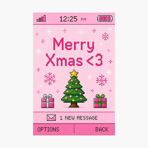 Item preview, Y2K Christmas Text Message Flip Phone designed and sold by Planthem.