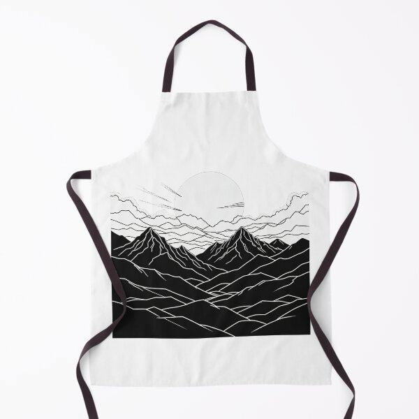 Item preview, Continuous Line Mountain Range with Sun Galaxy Space Style – Minimalist nature gift designed and sold by michallechowicz.