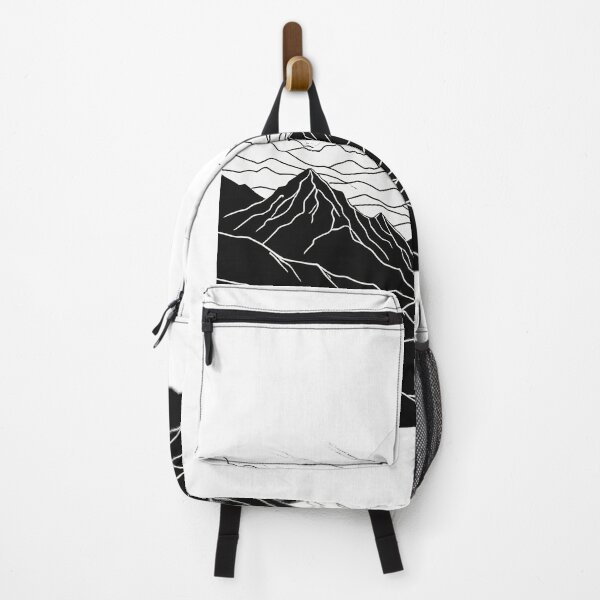 Item preview, Continuous Line Mountain Range with Sun Galaxy Space Style – Minimalist nature gift designed and sold by michallechowicz.