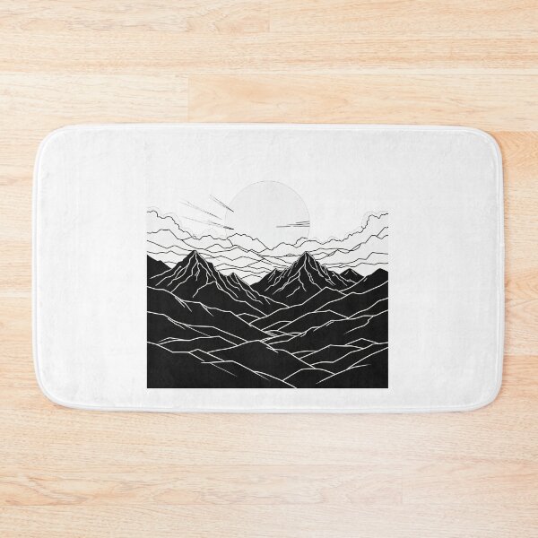 Item preview, Continuous Line Mountain Range with Sun Galaxy Space Style – Minimalist nature gift designed and sold by michallechowicz.