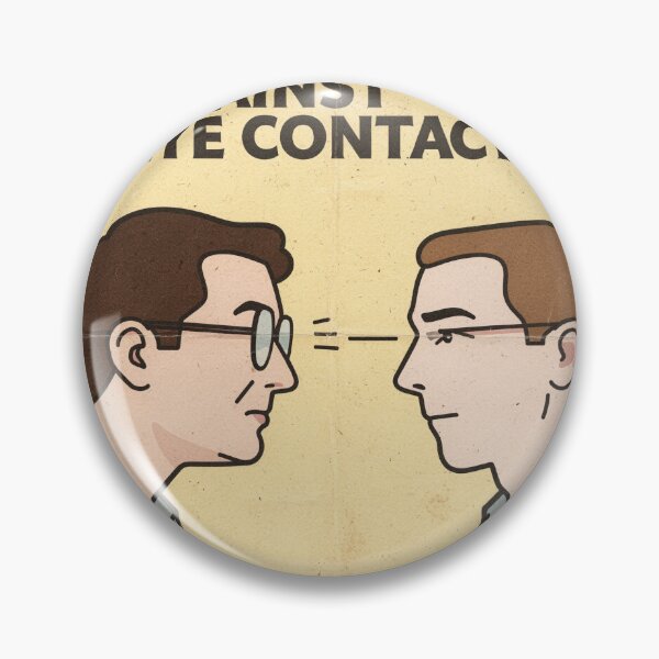 Item preview, Society Against Eye Contact Retro Poster designed and sold by PictorialWhimsy.