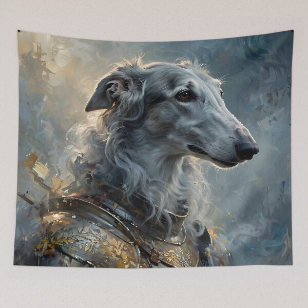 Item preview, Borzoi Knight Fantasy Art | Noble Sighthound Medieval Warrior designed and sold by cr6zym1nd.
