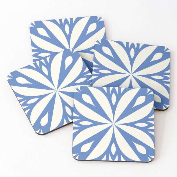 Item preview, Minimalist Sky Blue & White Floral Mandala Vector Art designed and sold by LuxocaDesigns24.