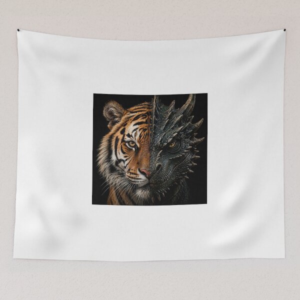 Item preview, TIGSAR - Dual Nature Tiger Dragon Hybrid | Half Tiger Half Dragon designed and sold by Csaba1983.