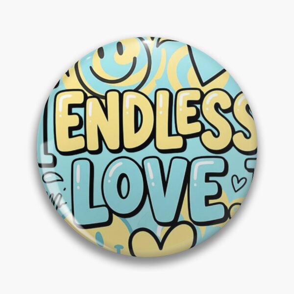 Item preview, Endless Love Typography with Smile Emoji – Cute Positive Love Design designed and sold by RajDeals.
