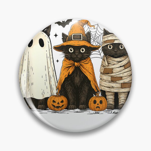 Item preview, Retro Black Cat Witch Scary Halloween Pumpkin Women Men Kids T-Shirt designed and sold by Dreamers333.