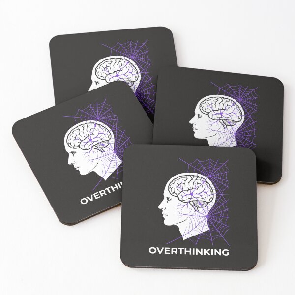Item preview, Overthinking Brain Web Art - Mental Health Psychology Gift designed and sold by SplashTastic.