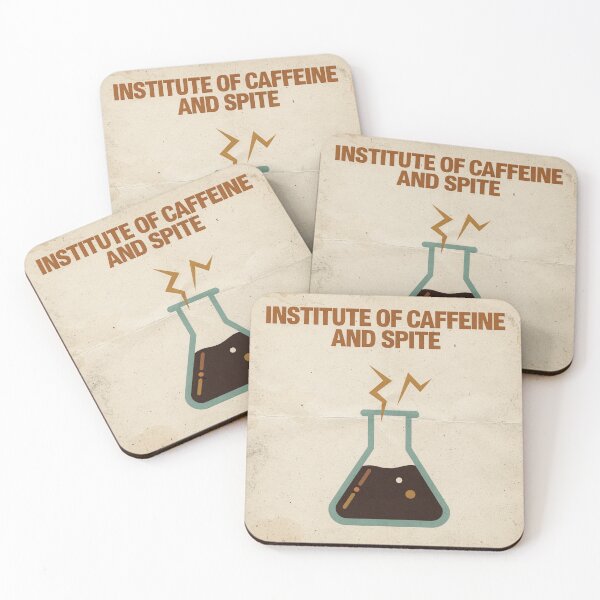 Item preview, Institute of Running on Caffeine and Spite Retro Poster designed and sold by PictorialWhimsy.