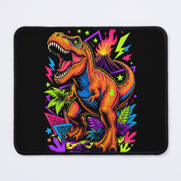 Item preview, Psychedelic Neon T-Rex Dinosaur Retro Pop Art designed and sold by Skyrocketz.